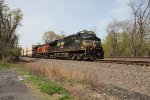 NS 7610 and BNSF 3897 lead train 26X down the siding at Cove PA